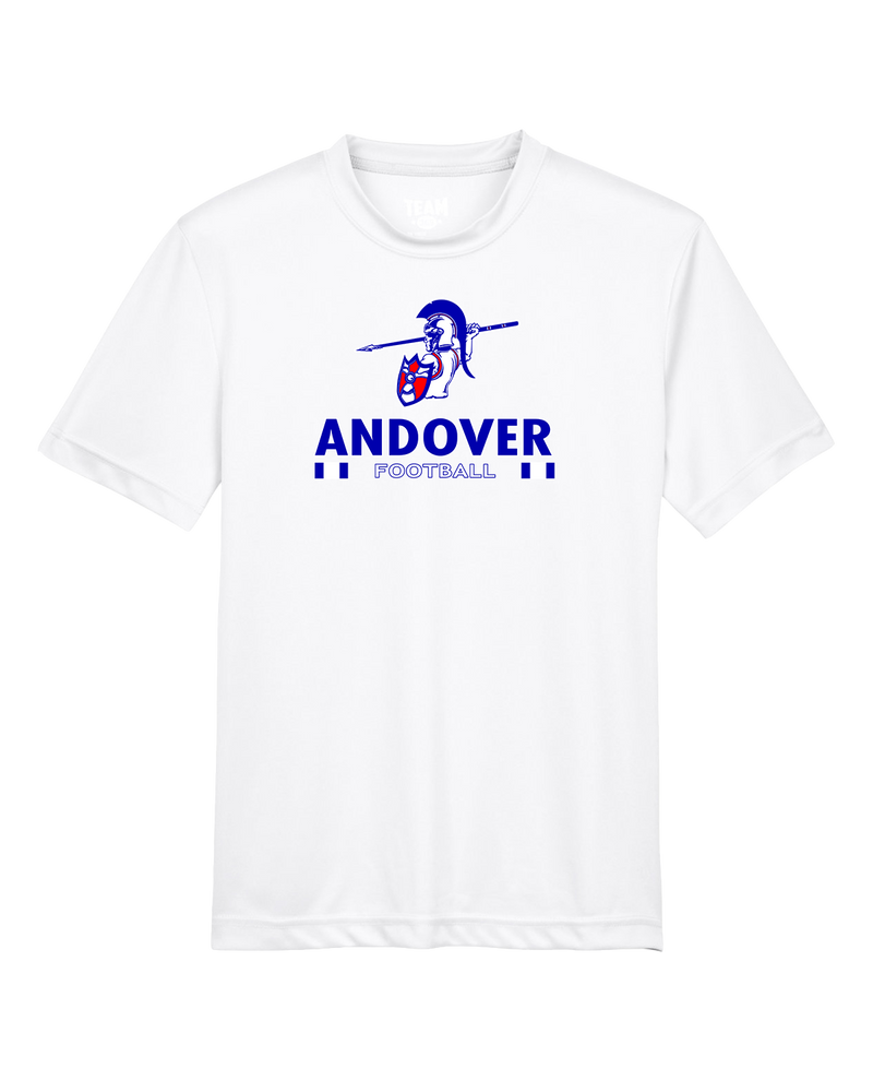 Andover HS  Football Stacked - Youth Performance T-Shirt