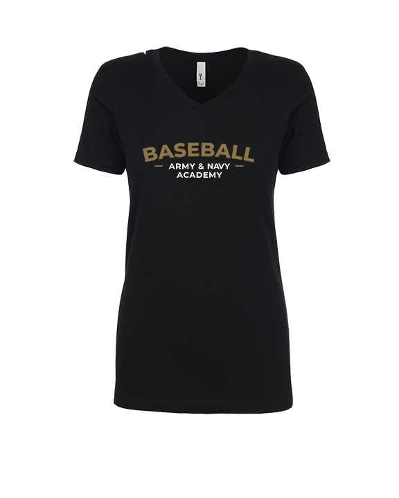 Army & Navy Academy Baseball Short - Womens Vneck