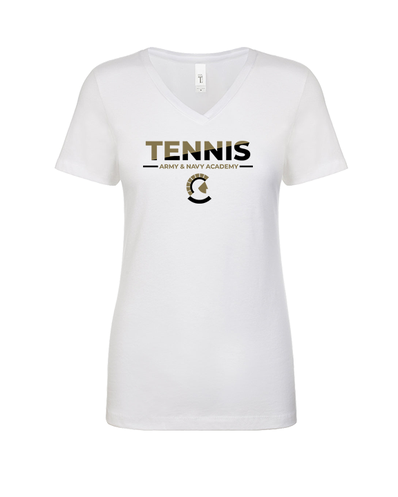 Army & Navy Academy Tennis Cut - Womens Vneck