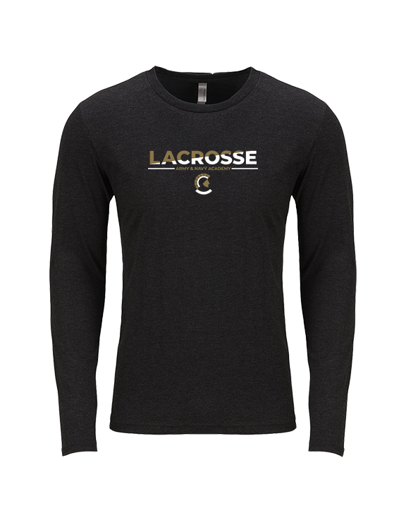 Army and Navy Academy Lacrosse Cut - Tri-Blend Long Sleeve