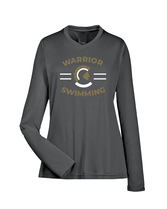 Army & Navy Academy Swimming Curve - Womens Performance Longsleeve