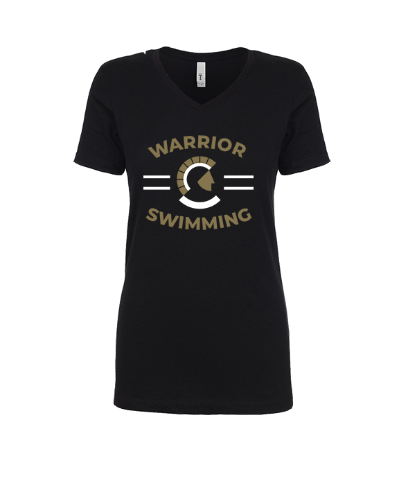 Army & Navy Academy Swimming Curve - Womens V-Neck