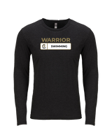 Army & Navy Academy Swimming Pennant - Tri-Blend Long Sleeve