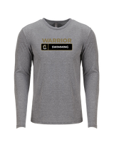 Army & Navy Academy Swimming Pennant - Tri-Blend Long Sleeve