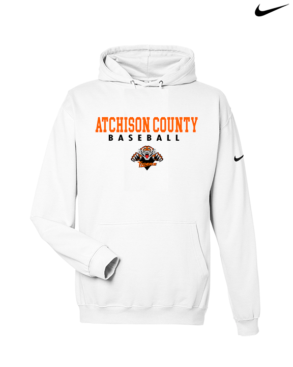 Atchison County HS Baseball Block - Nike Club Fleece Hoodie