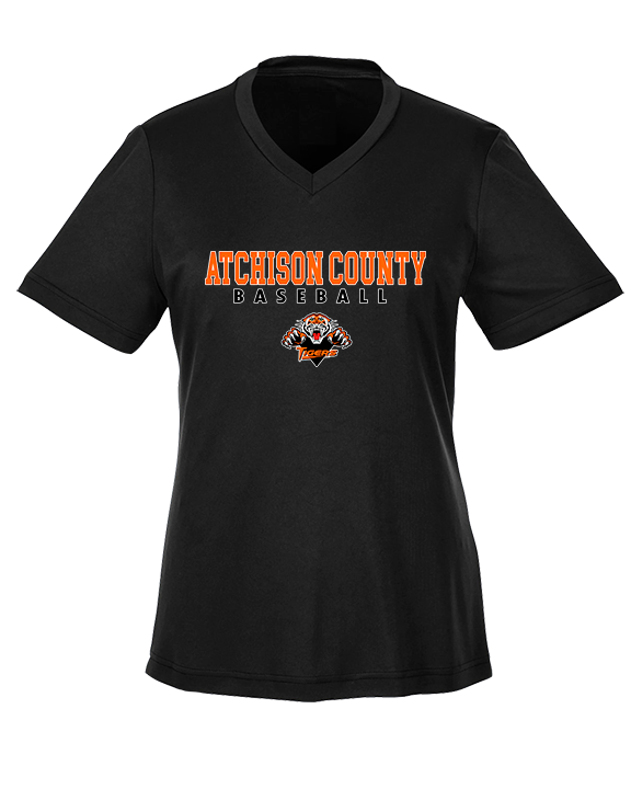 Atchison County HS Baseball Block - Womens Performance Shirt