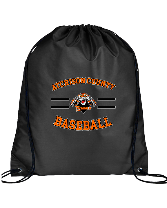 Atchison County HS Baseball Curve - Drawstring Bag