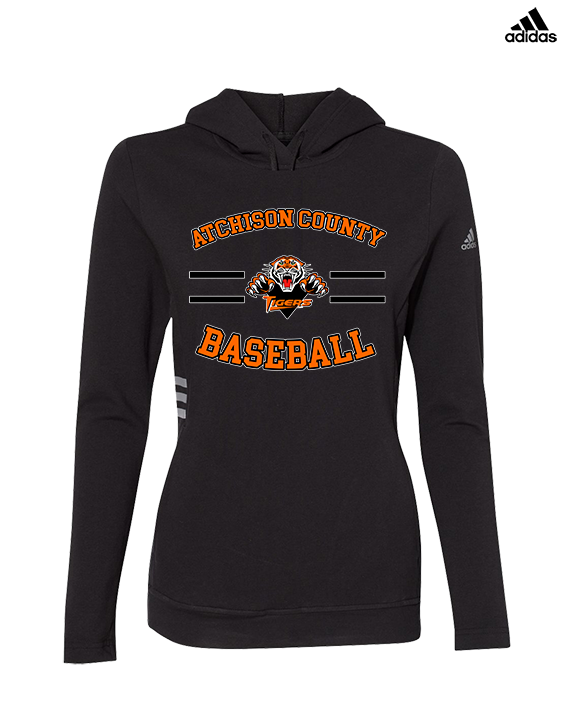 Atchison County HS Baseball Curve - Womens Adidas Hoodie