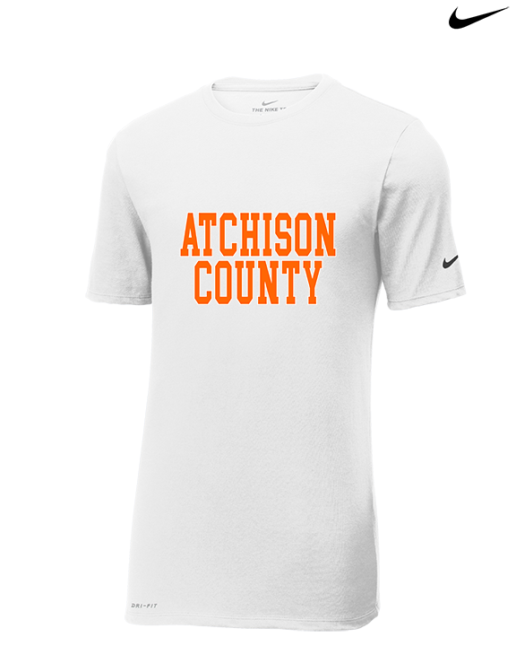 Atchison County HS Baseball Letters - Mens Nike Cotton Poly Tee