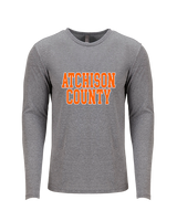 Atchison County HS Baseball Letters - Tri-Blend Long Sleeve