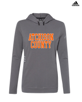 Atchison County HS Baseball Letters - Womens Adidas Hoodie