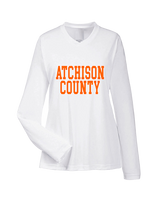 Atchison County HS Baseball Letters - Womens Performance Longsleeve