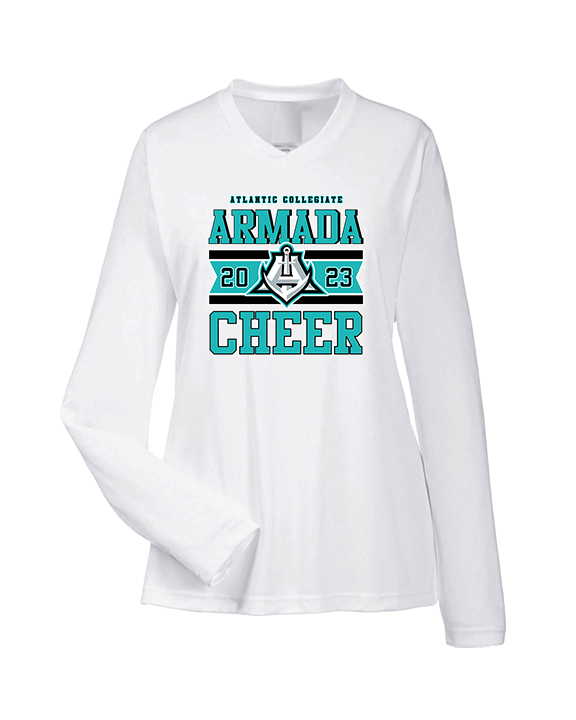 Atlantic Collegiate Academy Cheer Stamp - Womens Performance Longsleeve
