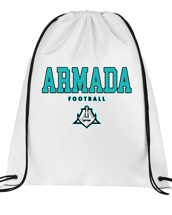 Atlantic Collegiate Academy Football Block - Drawstring Bag