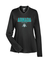 Atlantic Collegiate Academy Football Block - Womens Performance Longsleeve
