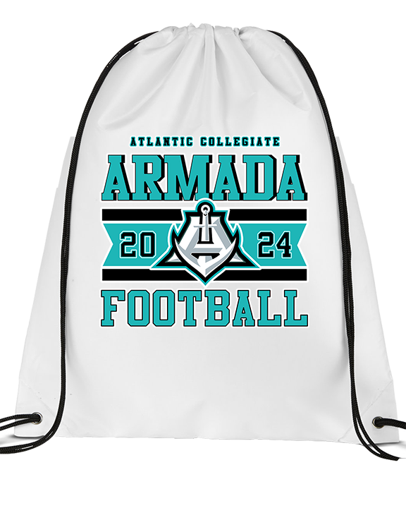 Atlantic Collegiate Academy Football Stamp - Drawstring Bag