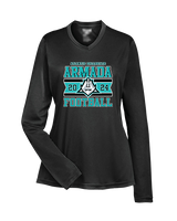 Atlantic Collegiate Academy Football Stamp - Womens Performance Longsleeve