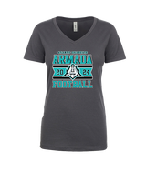 Atlantic Collegiate Academy Football Stamp - Womens Vneck