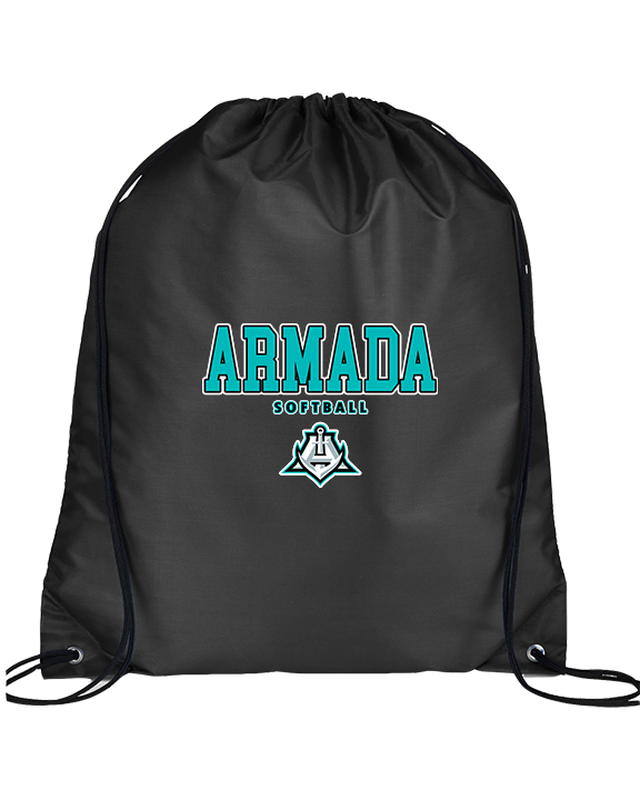 Atlantic Collegiate Academy Softball Block - Drawstring Bag