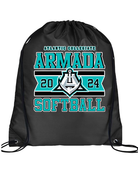 Atlantic Collegiate Academy Softball Stamp - Drawstring Bag