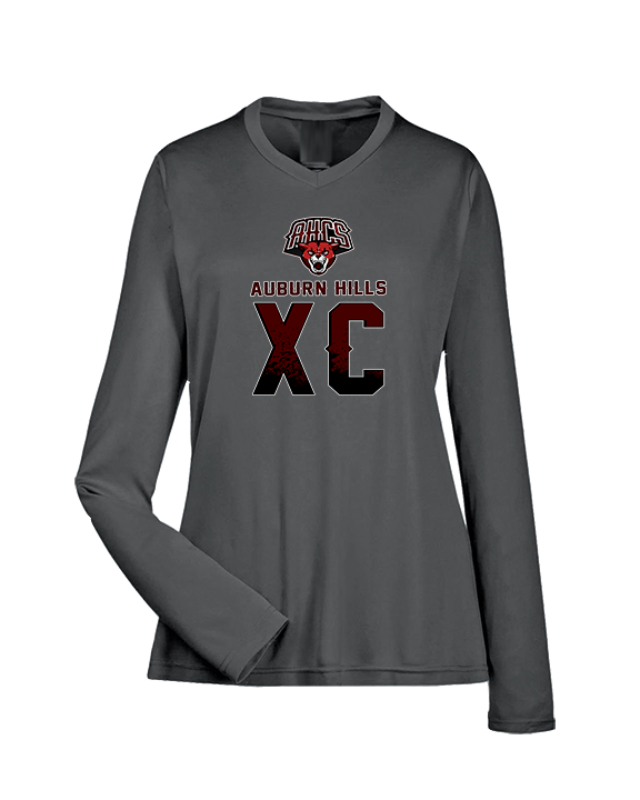 Auburn Hills Christian School Cross Country XC Splatter - Womens Performance Longsleeve