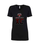 Auburn Hills Christian School Cross Country XC Splatter - Womens Vneck