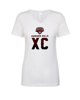 Auburn Hills Christian School Cross Country XC Splatter - Womens Vneck