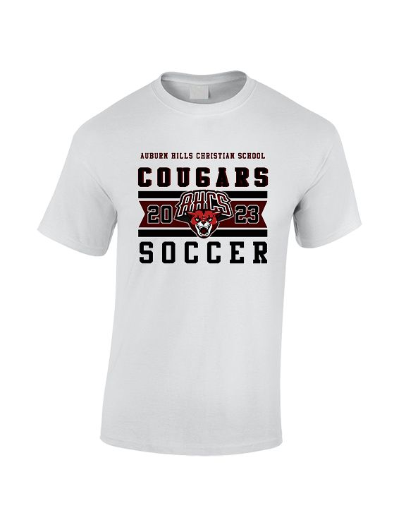 Auburn Hills Christian School Soccer Stamp - Cotton T-Shirt