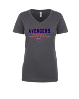 Avengers Baseball Design - Womens Vneck