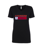 Avengers Baseball Pennant - Womens Vneck