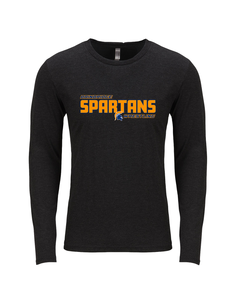 Bainbridge HS Wrestling Bold - Tri Blend Long Sleeve
