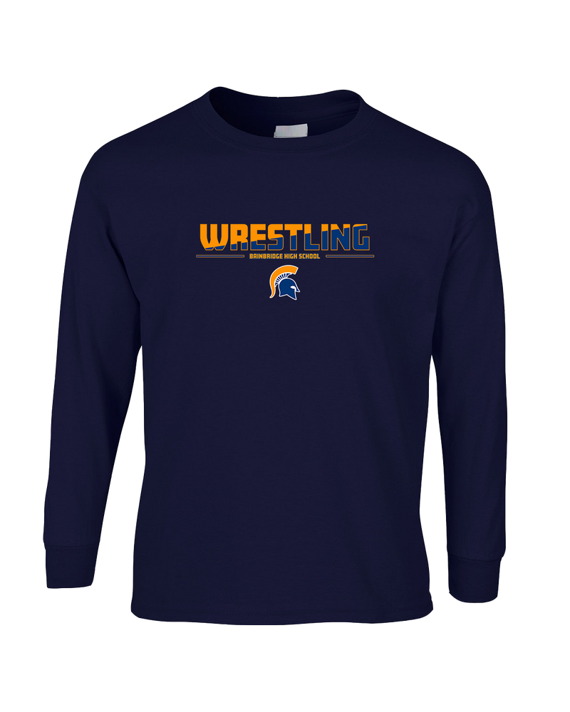 Bainbridge HS Wrestling Cut - Mens Basic Cotton Long Sleeve