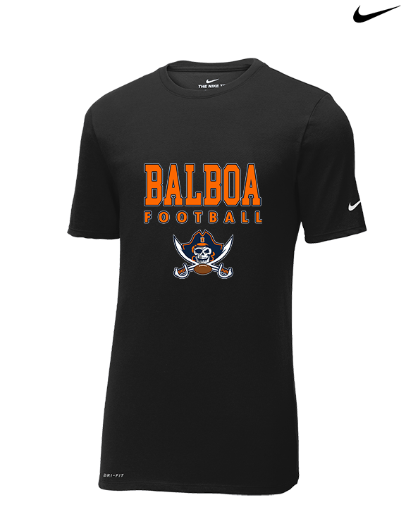 Balboa HS Football Block - Mens Nike Cotton Poly Tee
