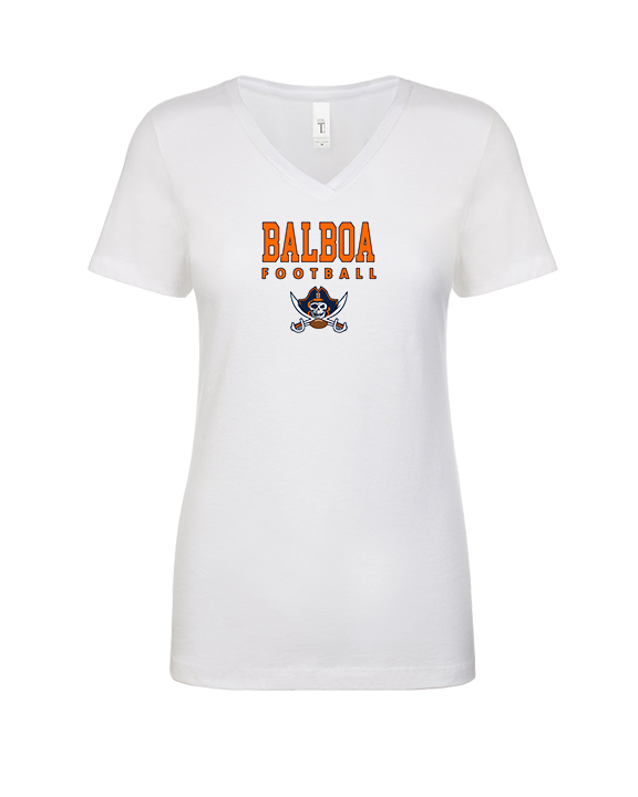 Balboa HS Football Block - Womens V-Neck