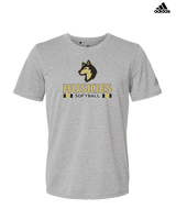 Battle Mountain HS Softball Stacked - Mens Adidas Performance Shirt