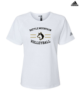 Battle Mountain HS Volleyball Curve - Womens Adidas Performance Shirt