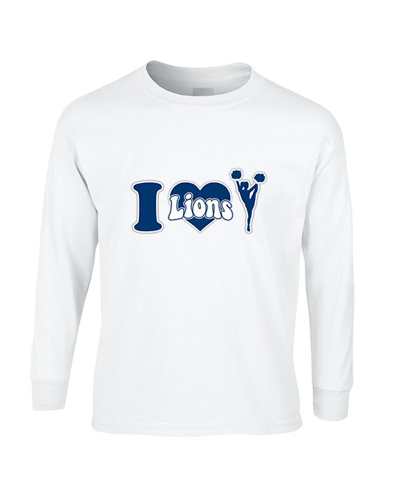 Bay Area Lions Cheer I Heart Cheer - Cotton Longsleeve
