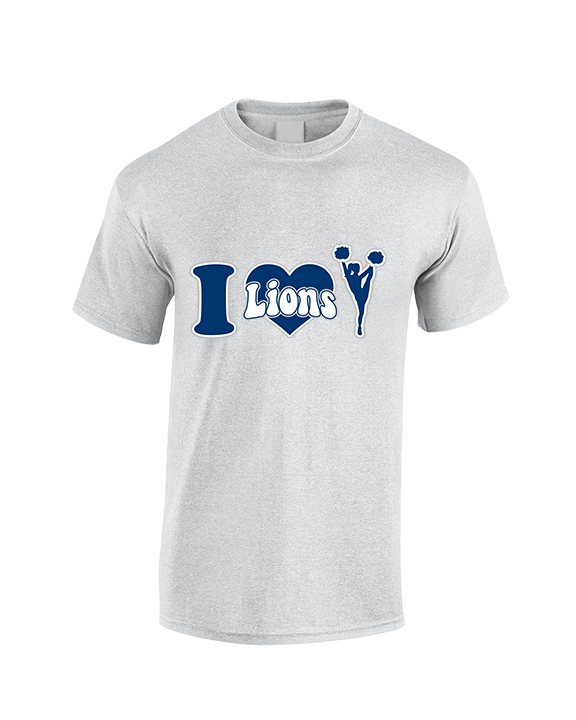 Bay Area Lions Cheer I Heart Cheer - Cotton T-Shirt