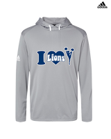 Bay Area Lions Cheer I Heart Cheer - Mens Adidas Hoodie