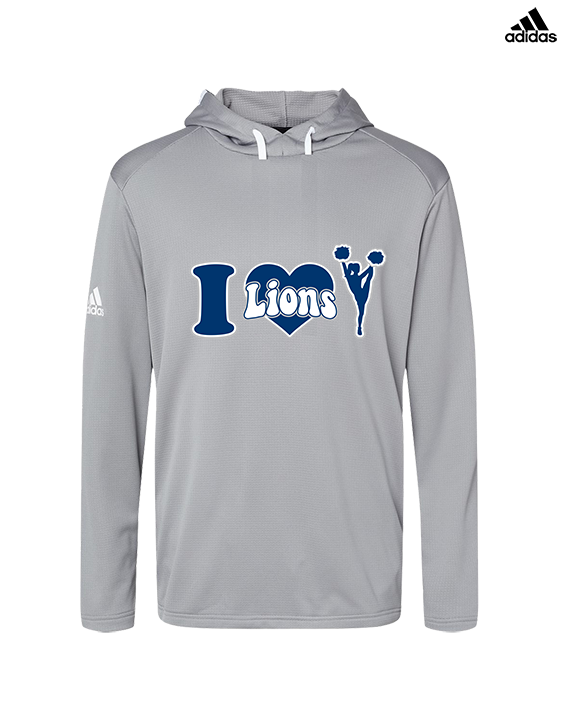 Bay Area Lions Cheer I Heart Cheer - Mens Adidas Hoodie