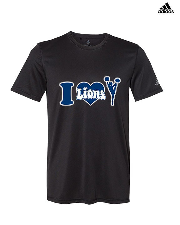 Bay Area Lions Cheer I Heart Cheer - Mens Adidas Performance Shirt
