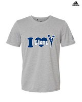 Bay Area Lions Cheer I Heart Cheer - Mens Adidas Performance Shirt