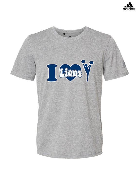 Bay Area Lions Cheer I Heart Cheer - Mens Adidas Performance Shirt