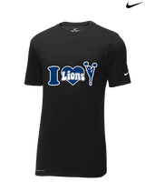 Bay Area Lions Cheer I Heart Cheer - Mens Nike Cotton Poly Tee