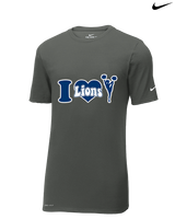 Bay Area Lions Cheer I Heart Cheer - Mens Nike Cotton Poly Tee