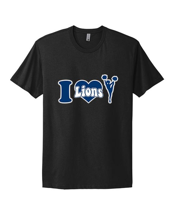 Bay Area Lions Cheer I Heart Cheer - Mens Select Cotton T-Shirt