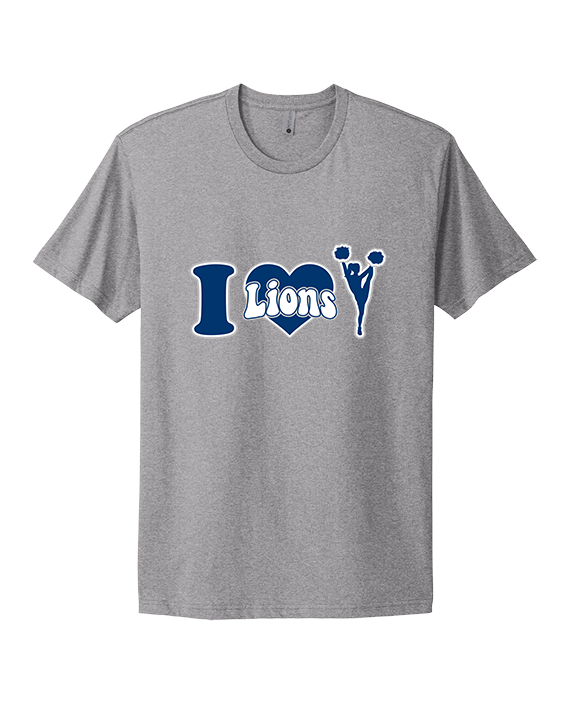 Bay Area Lions Cheer I Heart Cheer - Mens Select Cotton T-Shirt