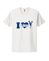 Bay Area Lions Cheer I Heart Cheer - Mens Select Cotton T-Shirt