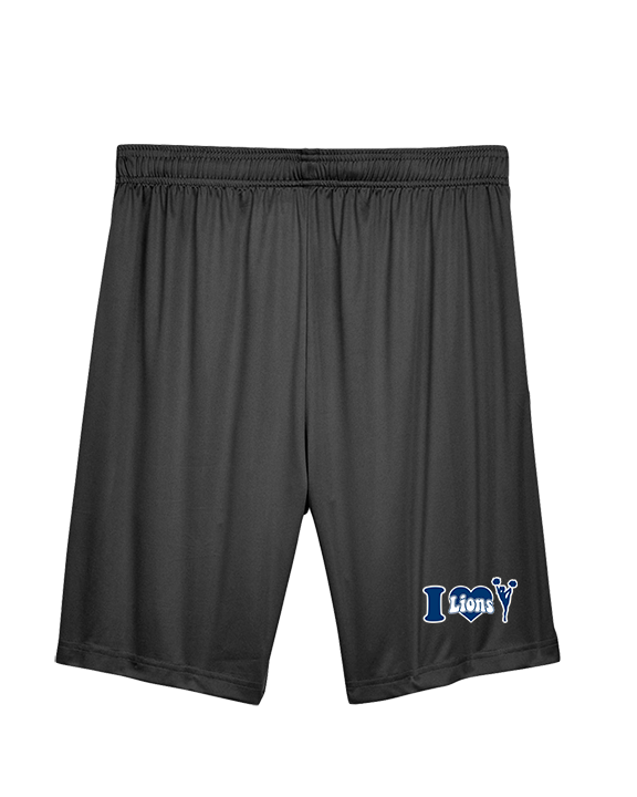 Bay Area Lions Cheer I Heart Cheer - Mens Training Shorts with Pockets