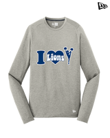 Bay Area Lions Cheer I Heart Cheer - New Era Performance Long Sleeve